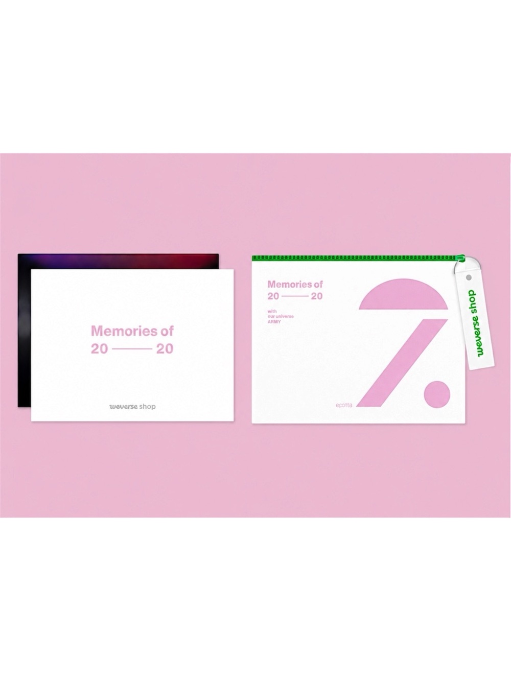 BTS 2020 MEMORIES BLU-RAY WEVERSE SHOP PRE-ORDER GIFT POUCH+3D MINI POSTER